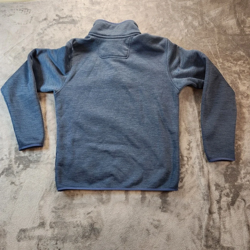The North Face Sweatshirt Mens S  Blue Sherpa Patrol Quarter Zip Snap Pullover